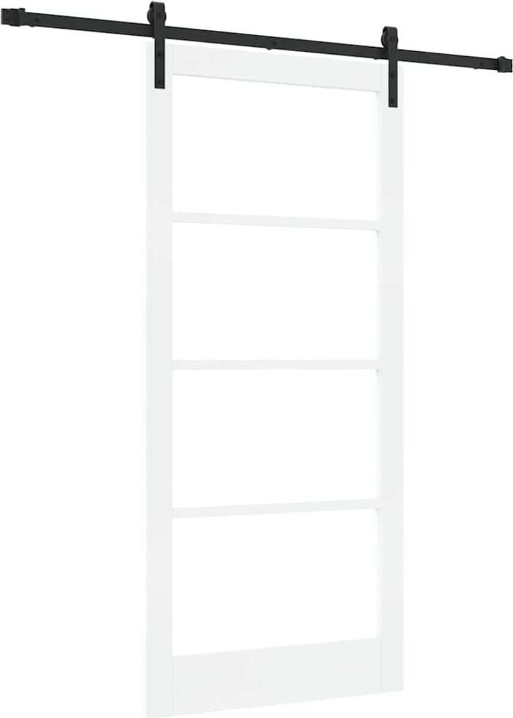 Schiebetür ORKDAL Weiß und Schwarz 93 x 202 cm