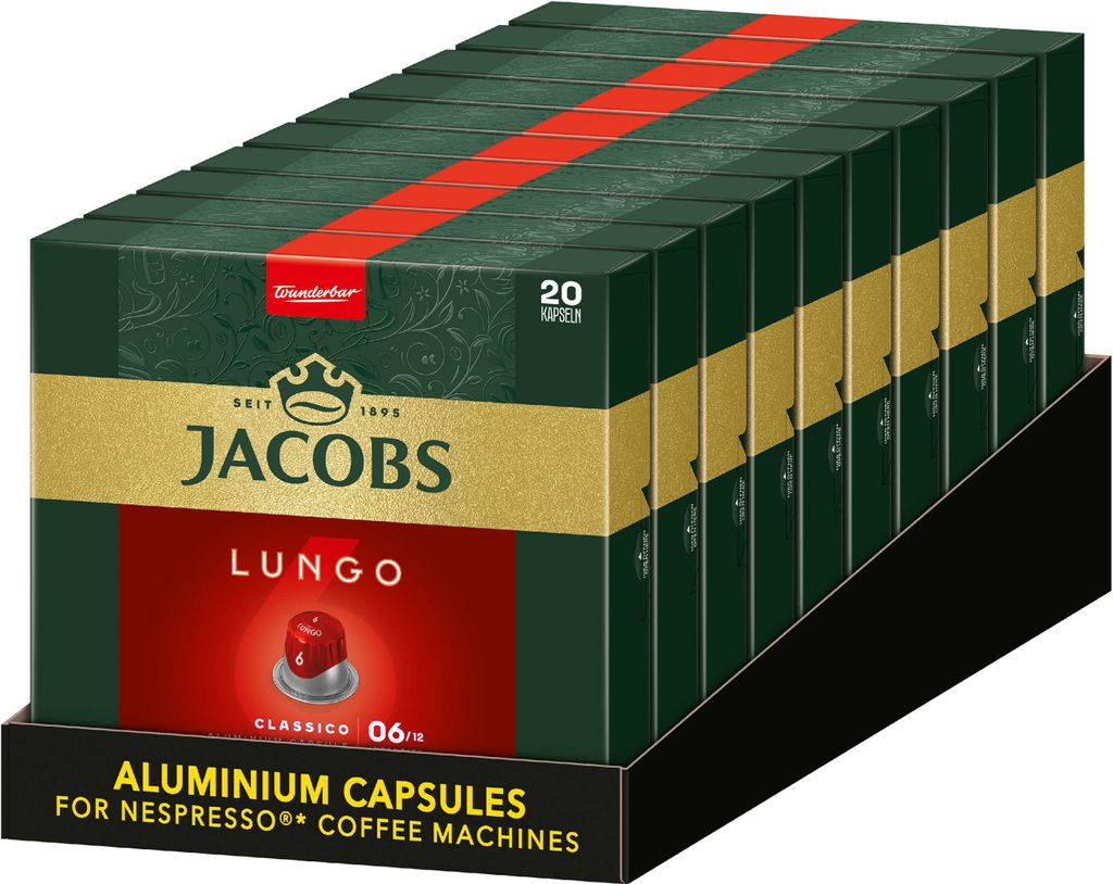 JACOBSLungo 6 Classico 200 Nespresso®* kompatible Kaffeekapseln