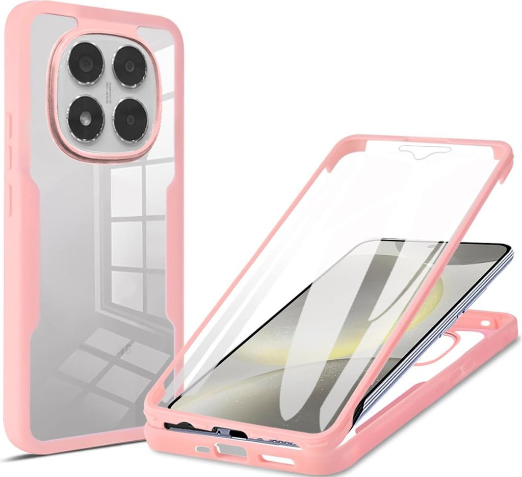 Für Xiaomi Redmi Note 14 Pro / Pro Plus 5G Full Cover Acrylic TPU Hülle Rosa