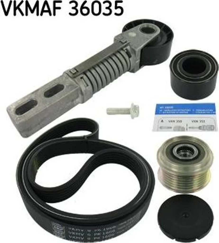 Kit SKF VKMAF 36035 contre bruits de courroie Megane Espace Scenic