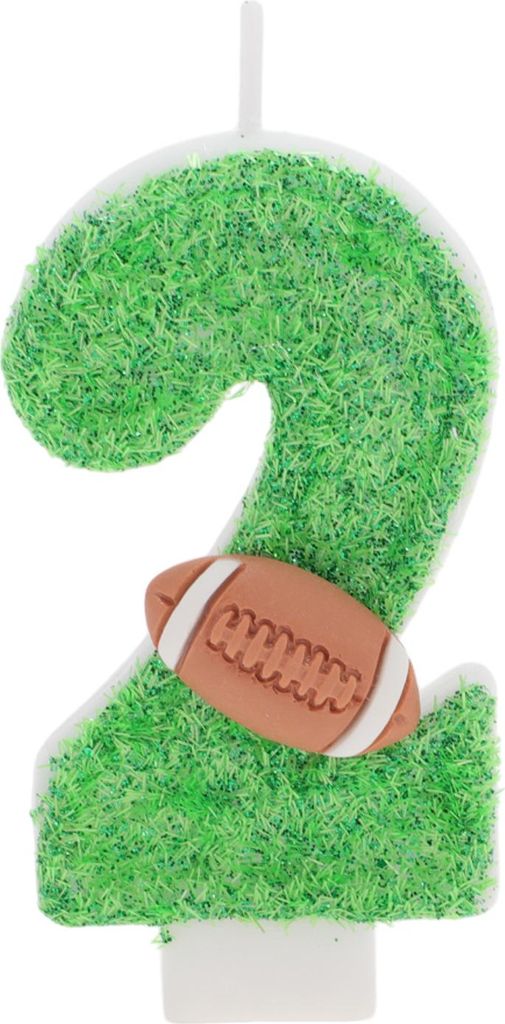 Geburtstagskerzen Nummer 2, Rugby Geburtstagskerzen, Tortenaufsatz Dekoration Kuchendekoration, Geburtstagskerzen für Geburtstagsdekoration, Grün