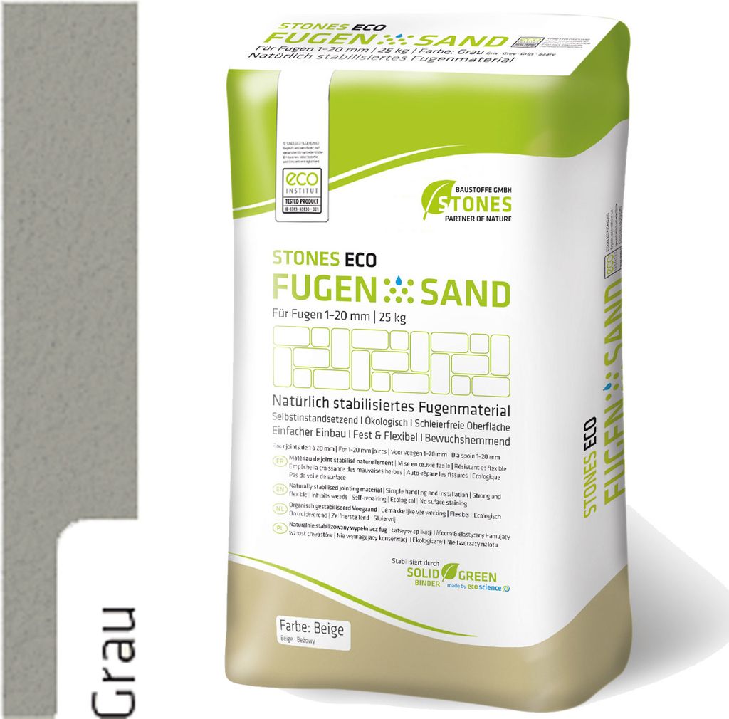 Stones Eco Fugensand 1-20 mm 25kg Grau Immagine del prodotto 