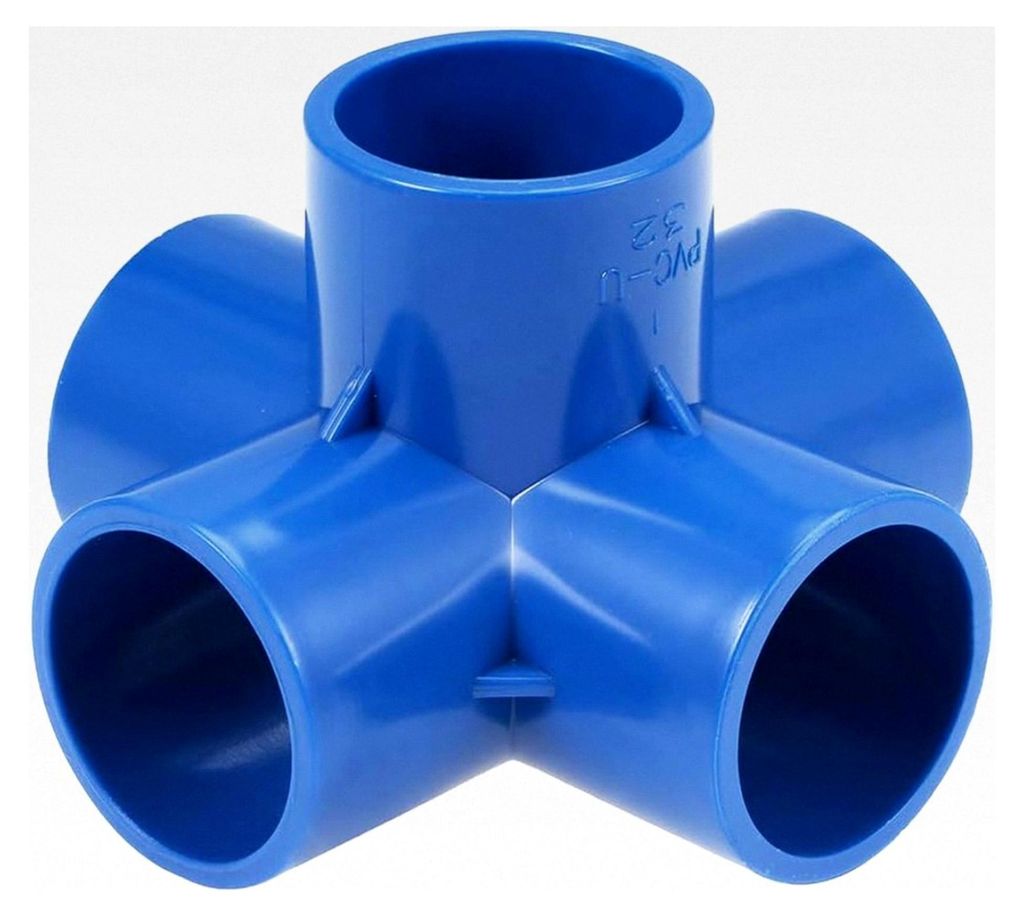 5-Wege PVC Rohrverbinder für Wasserversorgung und Möbelbau