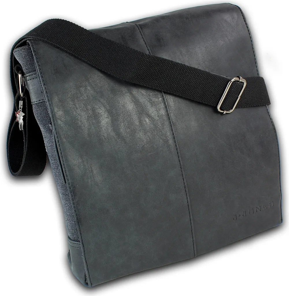 Jennifer Jones Borsa Messenger D2OTJ2380S Uomo Tela Ecopelle Nero