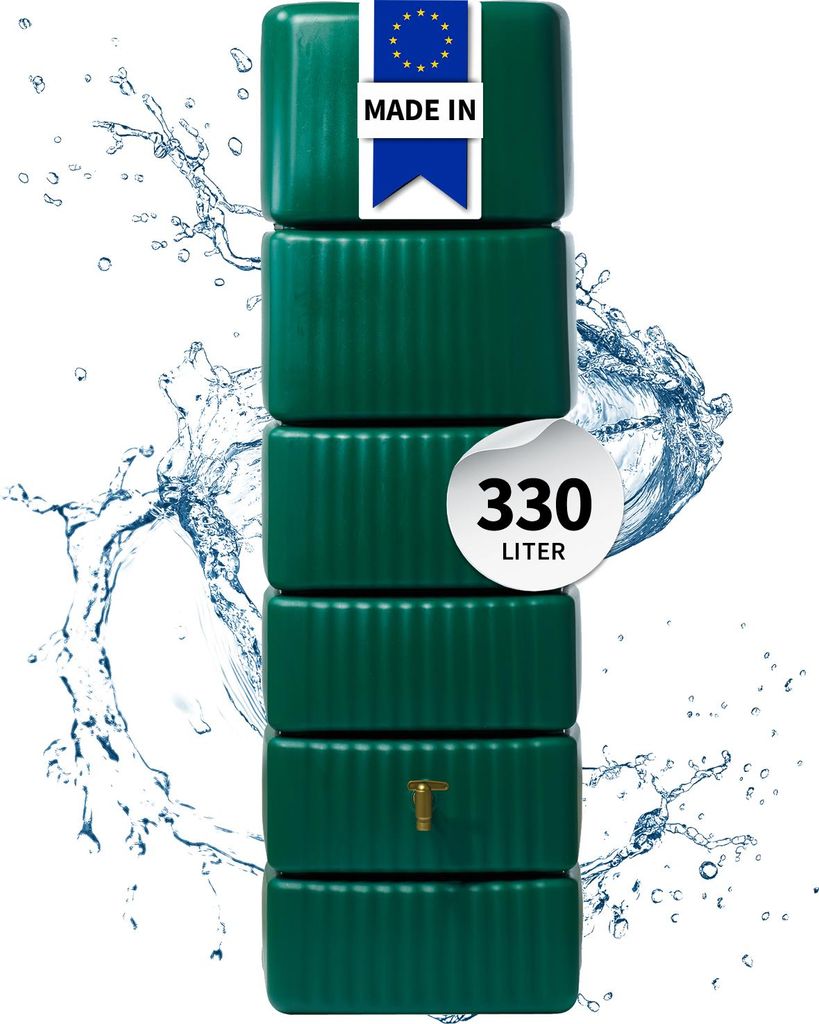 4rain récupérateur d'eau mural SLIM 330L sable avec robinet Image du produit 