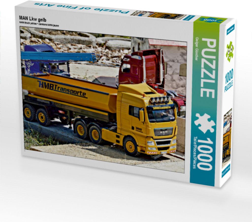 CALVENDO Puzzle MAN Lkw gelb | 1000 Teile Lege-Größe Produktbild 