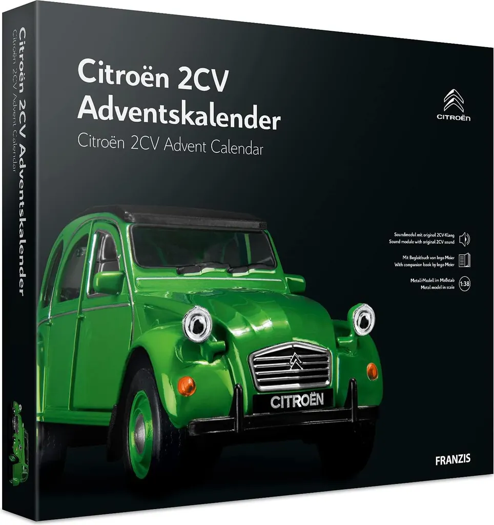 Citroën 2CV Miniature métal 1:32 Calendrier Avent avec son moteur
