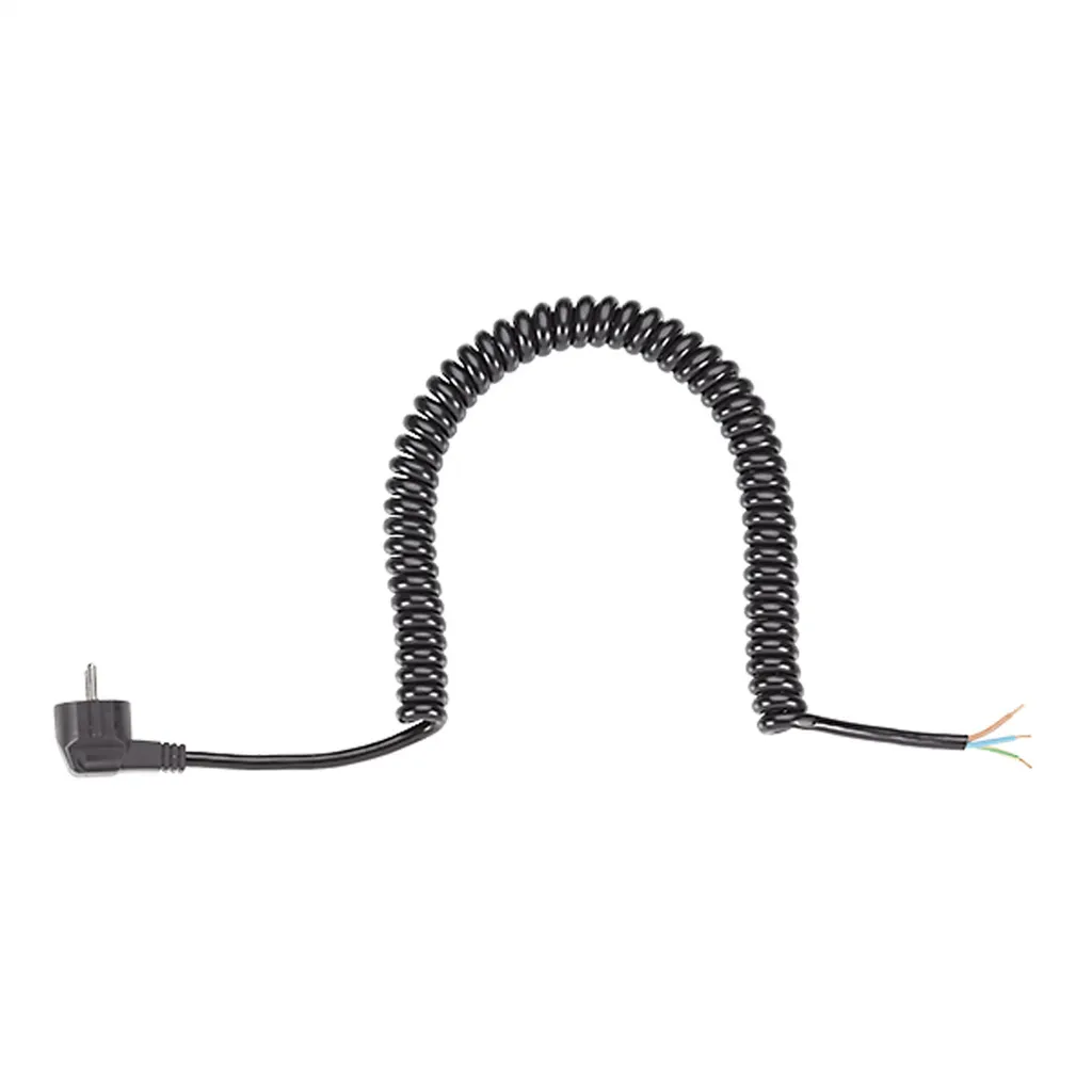 Câble spirale rétractable 0,5m à 2m noir 3G1,5 robuste pour atelier