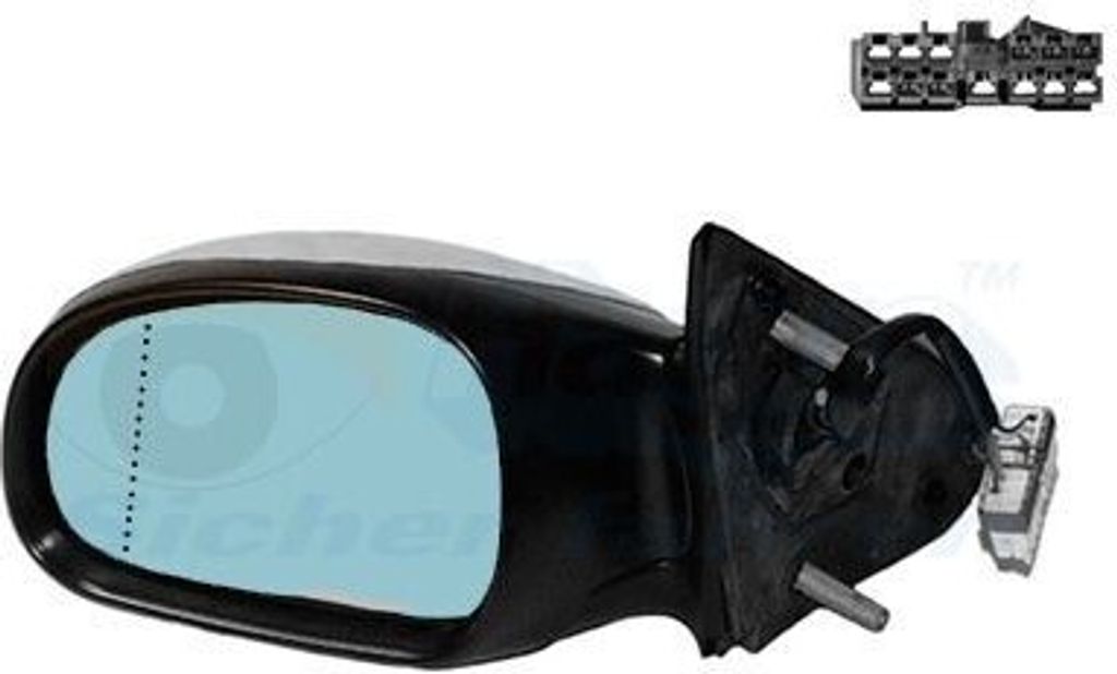 VAN WEZEL 4049807 Außenspiegel Seitenspiegel Links passend für PEUGEOT 406 (8B) Asphärisch Beheizt Grundiert