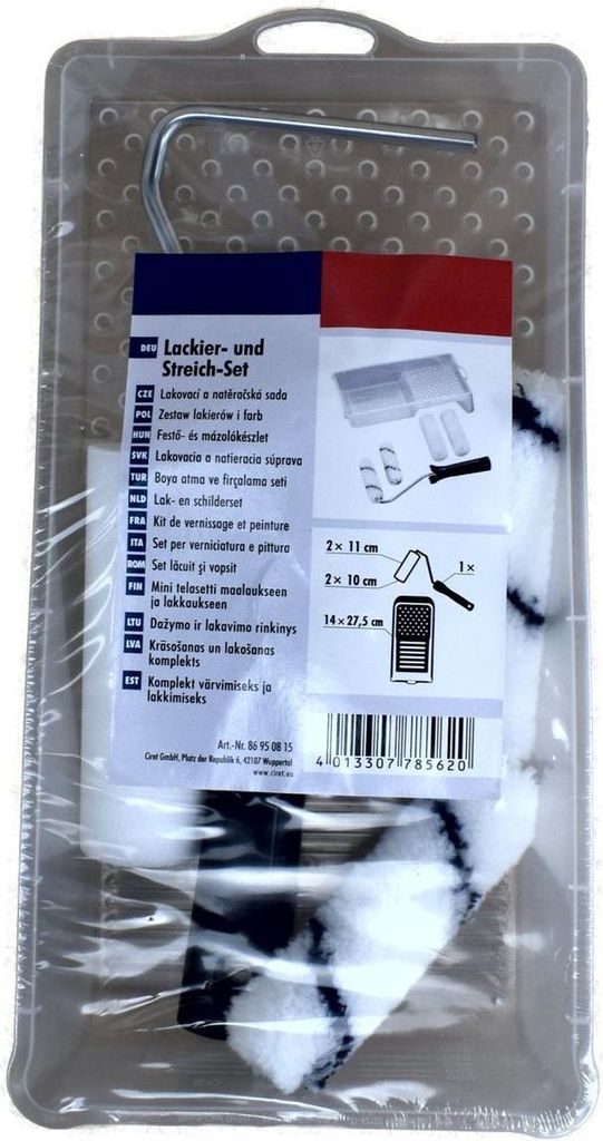 Lackier-Set 6tlg. Streichset Farbroller 4 Walzen, Bügel und Produktbild 