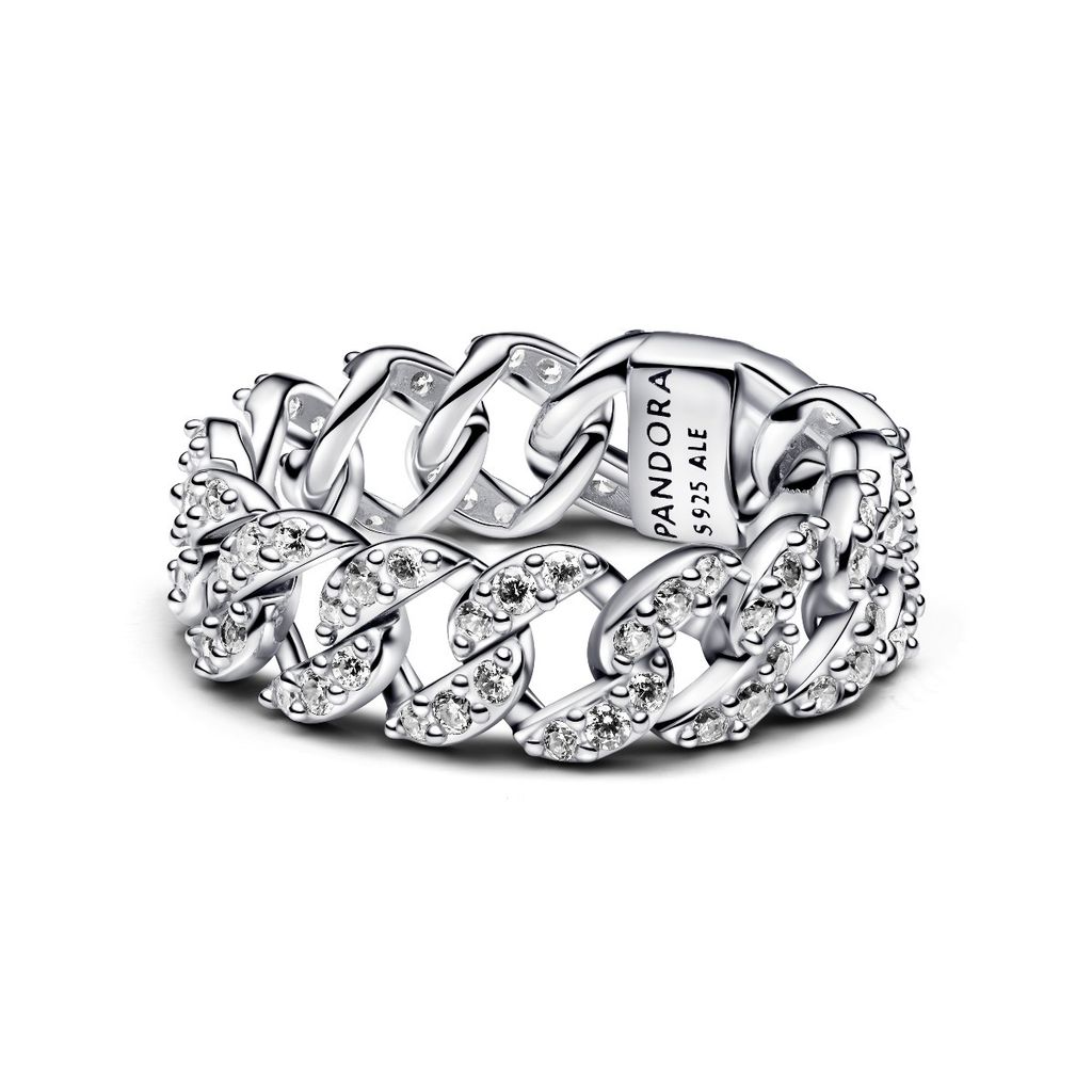 PANDORA Gliederketten Ring für Damen, 925er Silber, Timeless