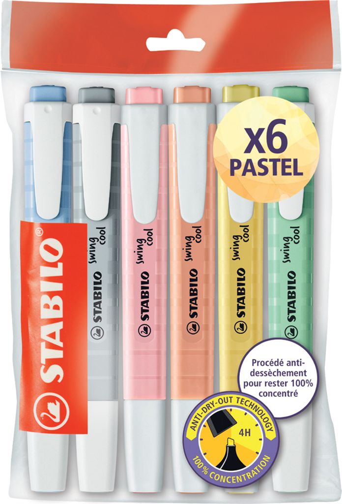 STABILO Textmarker swing cool PASTEL 6er Ecopack