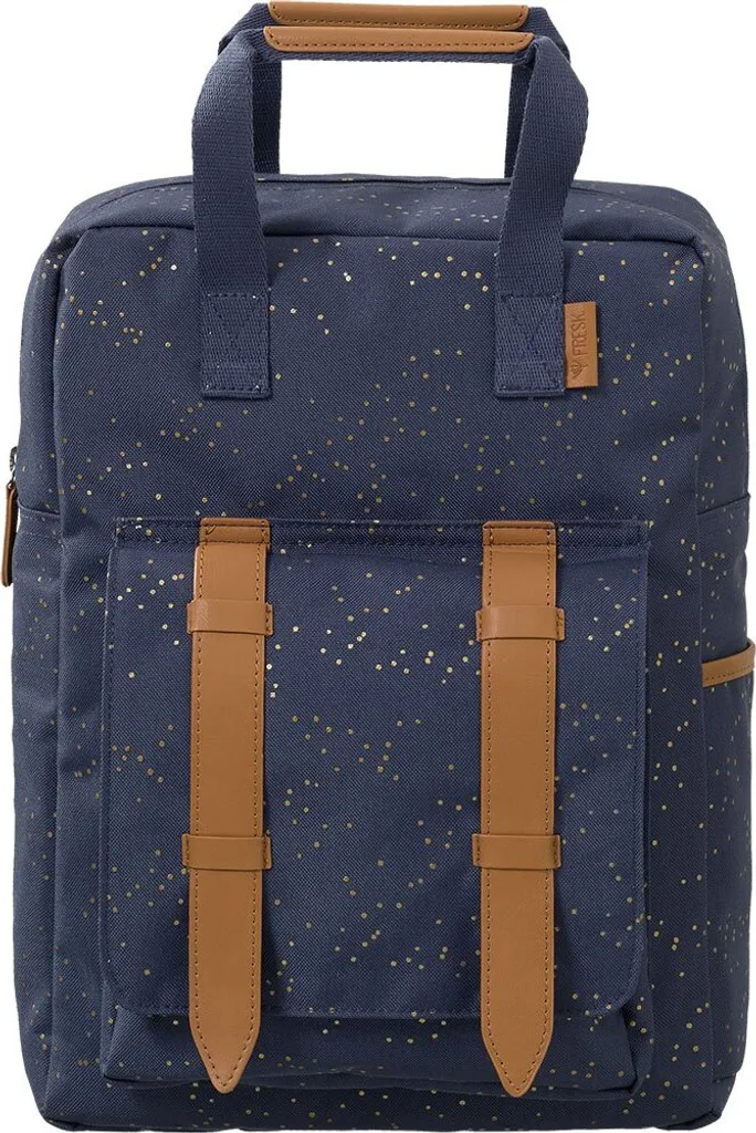Petit sac à dos Indigo Dots Fresk en bouteilles recyclées et brodé
