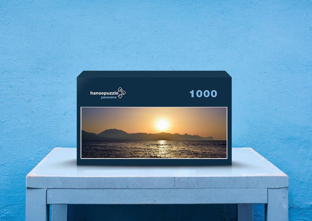 hansepuzzle 38311 - Sonnenuntergang Puzzle, 1050 Teile, Reisen, 60,0 x 46,0cm mit hochwertiger Aufbewahrung, Kartonbox & Beutel