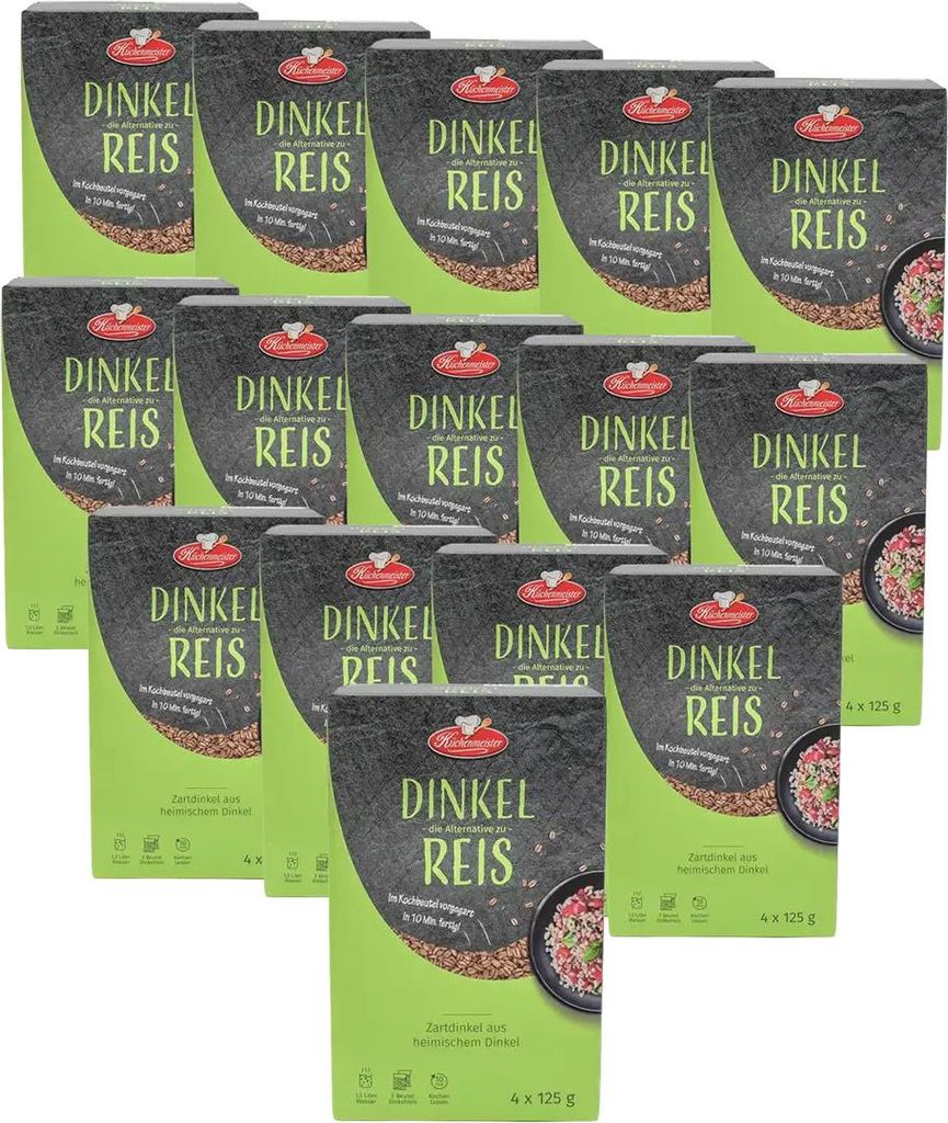 BIELMEIER Dinkelreis 15x500 Gramm Küchenmeister Germany