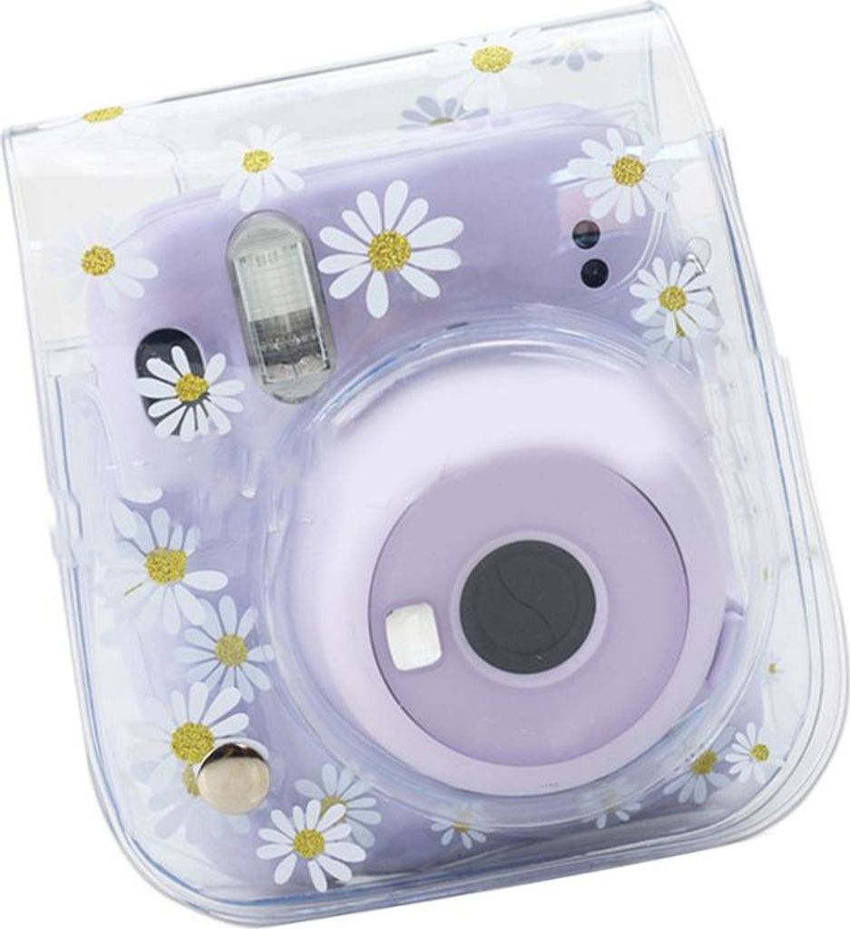 Sofortbildkameratasche für Mini8 9 11, transparenter Gänseblümchen-Aufdruck, universell tragbar