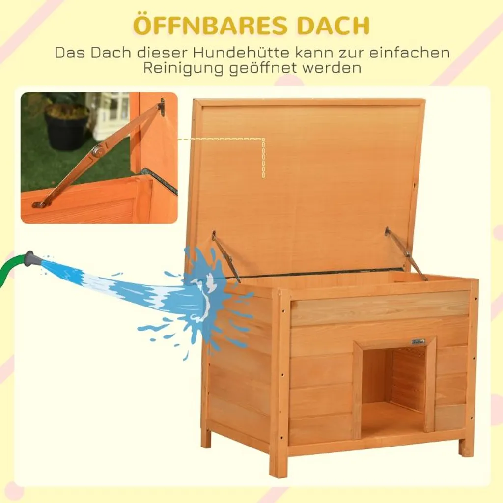 Niche imperméable avec sol surélevé et toit asphalte pour jardin 82cm