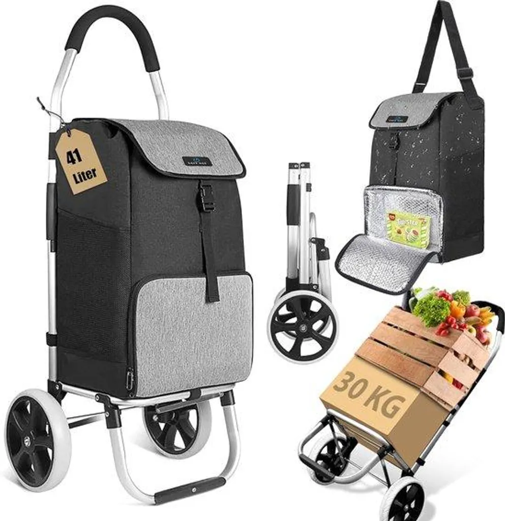 Chariot réfrigéré pliable avec rangement résistant aux intempéries
