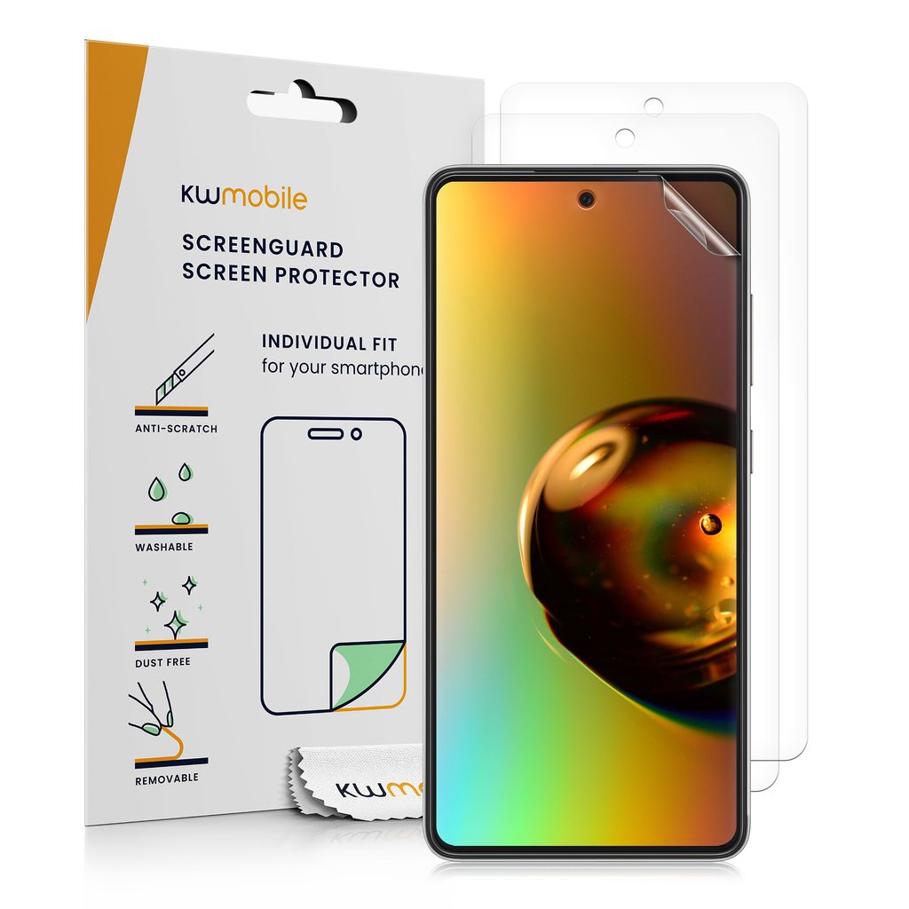 kwmobile 3x Displayschutzfolie kompatibel mit Samsung Galaxy A52 / A52 5G / A52s 5G Folie - klare Schutzfolien Set in transparent