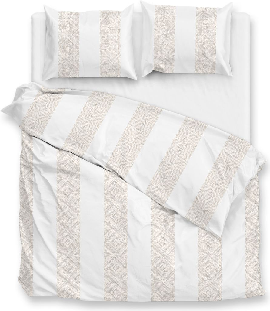 ZO!Home Tratti di Satinado Dbo 200 Forest Sand Bettwäsche 1 x Bettbezug 200x220 + 2 x Kopfkissenbezug 70x60 Forest-Sand natur