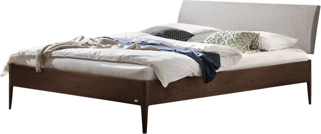 Hasena Lounge Fanano Bettgestell Massivholz Kopfteil gepolstert