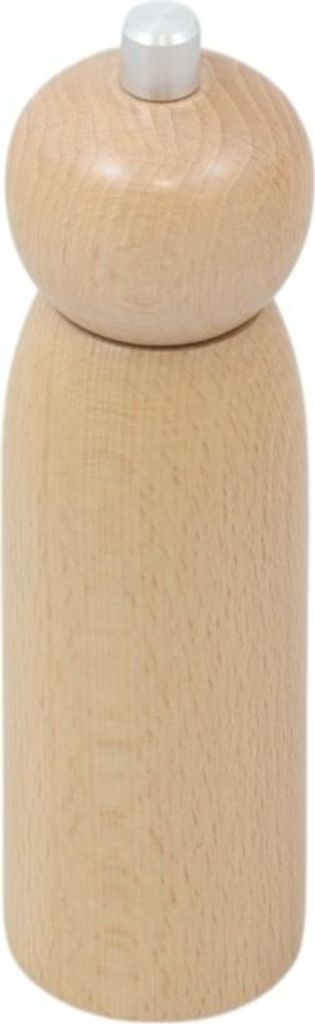 MÜHLE aus Holz für Pfeffer und Salz, hellbraun, gusseiserner Mechanismus