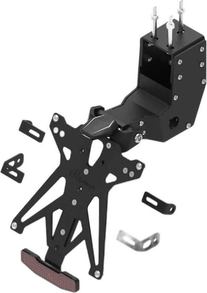 Lightech B1 Verstellbarer Kennzeichenhalter-Satz mit Licht und Reflektor