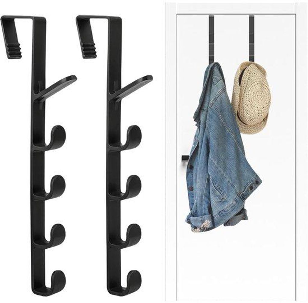 Schwarze Kunststoff-Türrahmen für Schlafzimmer, Kleidung, Handtücher, Hüte, Taschen