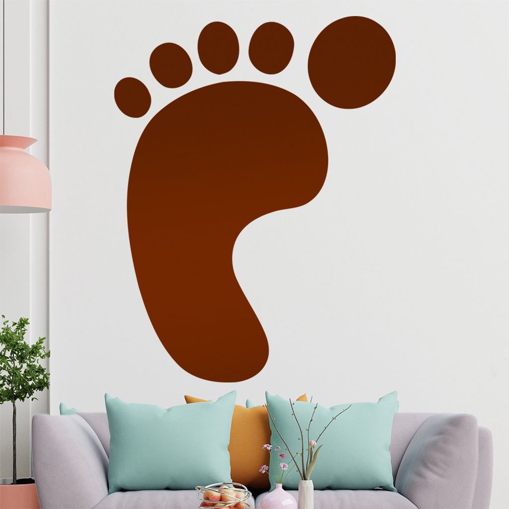 hauptsachebeklebt KIWISTAR Fuß Silhouette - Laufen Gesundheit Zehen Sohle Wandtattoo in 6 Größen - Wandaufkleber Wall Sticker - Dekoration, Küc...