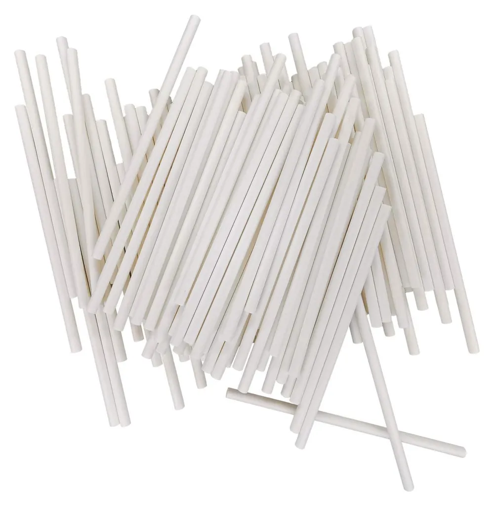 Bâtonnets sucettes et cake pops 10 cm - Supports papier alimentaire x100