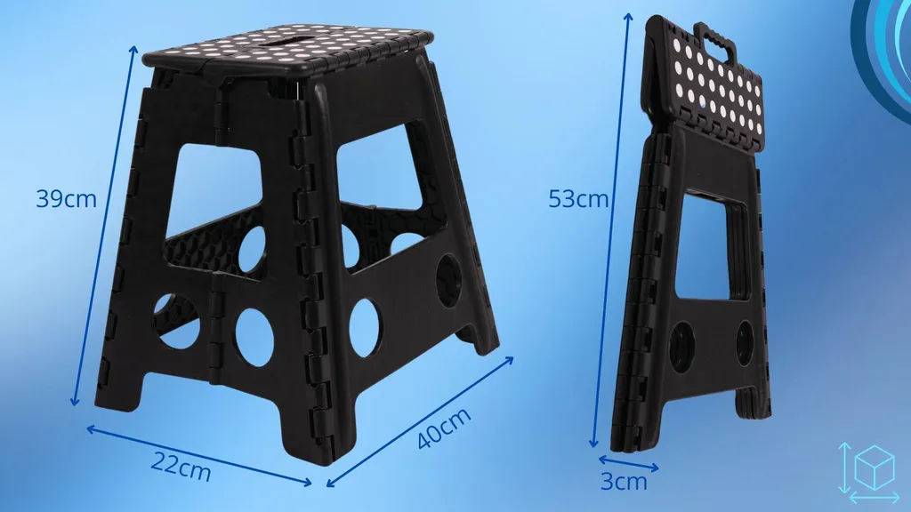 Chaise pliante d'appoint compacte avec pieds antidérapants de 39 cm - 7