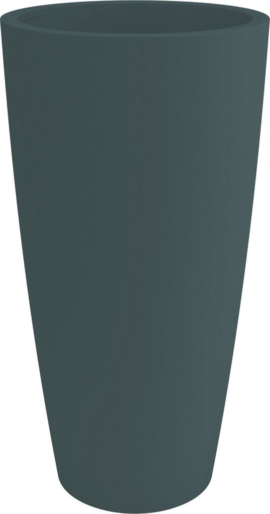 Blumentopf/Pflanztopf, Höhe 70 cm, Ø 36, anthrazit, matt, 18 l Inh., mit herausnehmbarem Pflanz-Einsatz, f. Innen + Außen, hochwertiges Polypr...