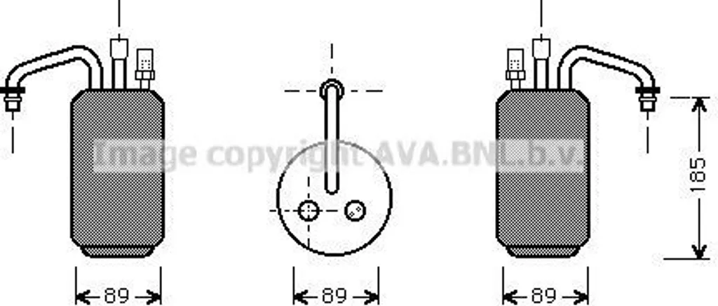Stop humidité AC : Sécheur PRASCO FDD017 OE 1055316 pour Ford Mondeo