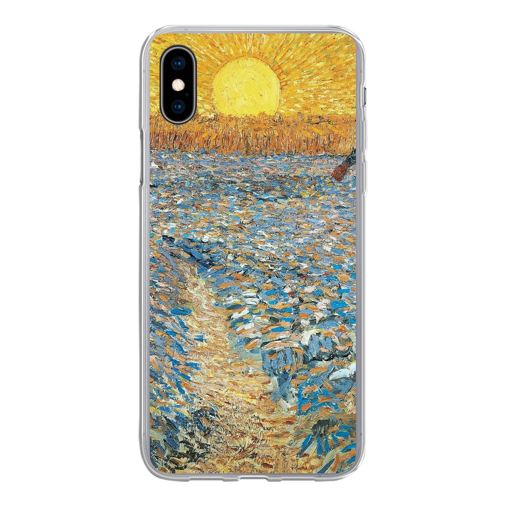 MuchoWow Handyhülle Schutzhülle Hülle für iPhone Xs Der Sämann - Vincent van Gogh Silikon Softcase Handy Hülle - Handytasche
