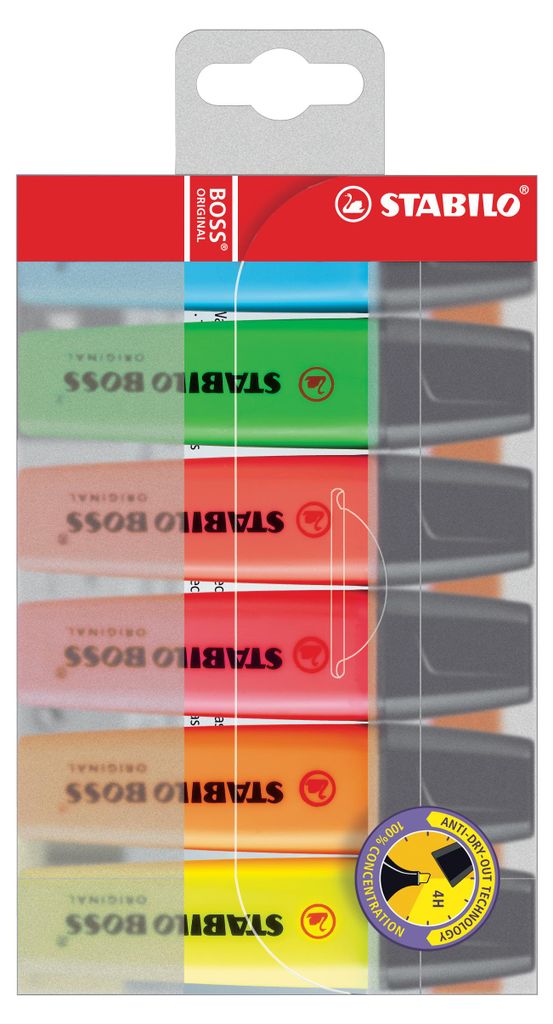 Textmarker - STABILO BOSS ORIGINAL - 6er Pack - mit 6 Produktbild 