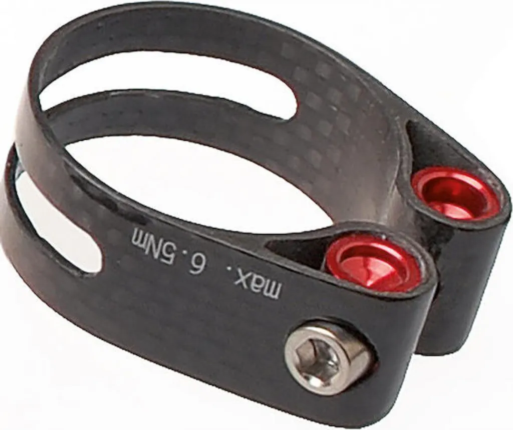Collier de selle en carbone ultra léger rouge Prc Spc1 en 34.9mm