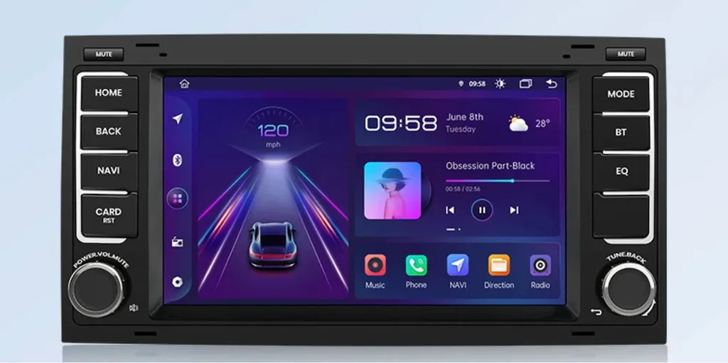 Junsun Autoradio 2 DIN CarPlay GPS pour VW Touareg T5 2002-2010 (V1C1 1+16GB)