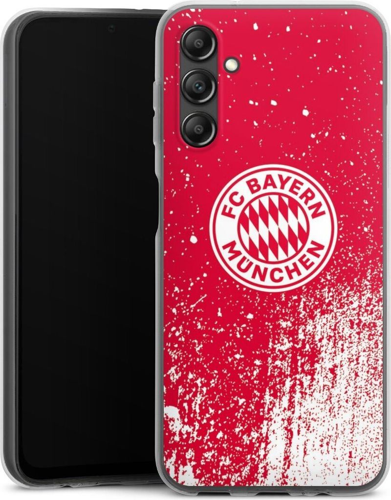 DeinDesign Handyhülle für Samsung Galaxy A14 5G Silikon Hülle Case Smartphone Schutzhülle FC Bayern München FCB Offizielles Lizenzprodukt