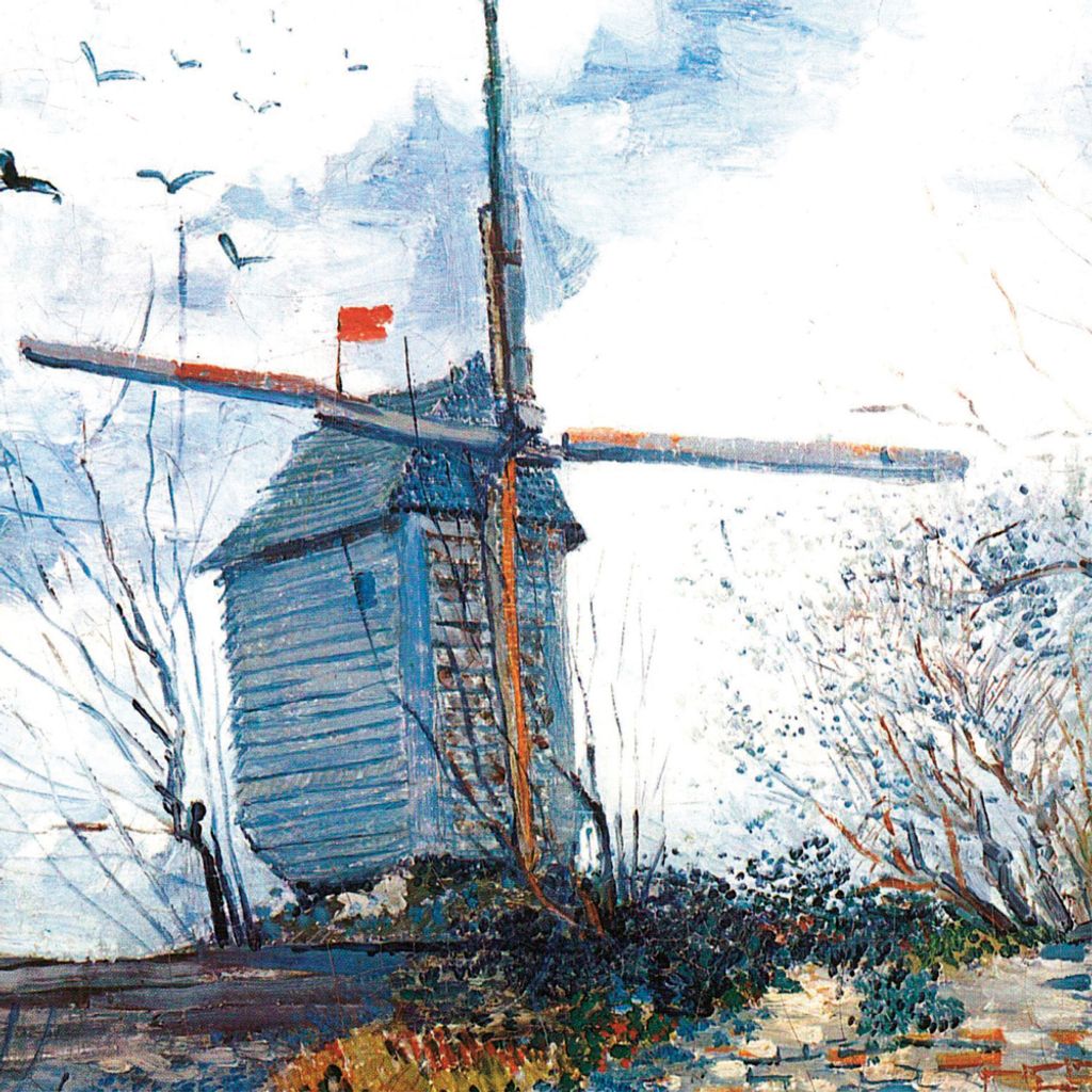 Vincent Van Gogh Kunstdruck Bild - Die Mühle Von La Galette III, 1886 (40 x 40 cm)