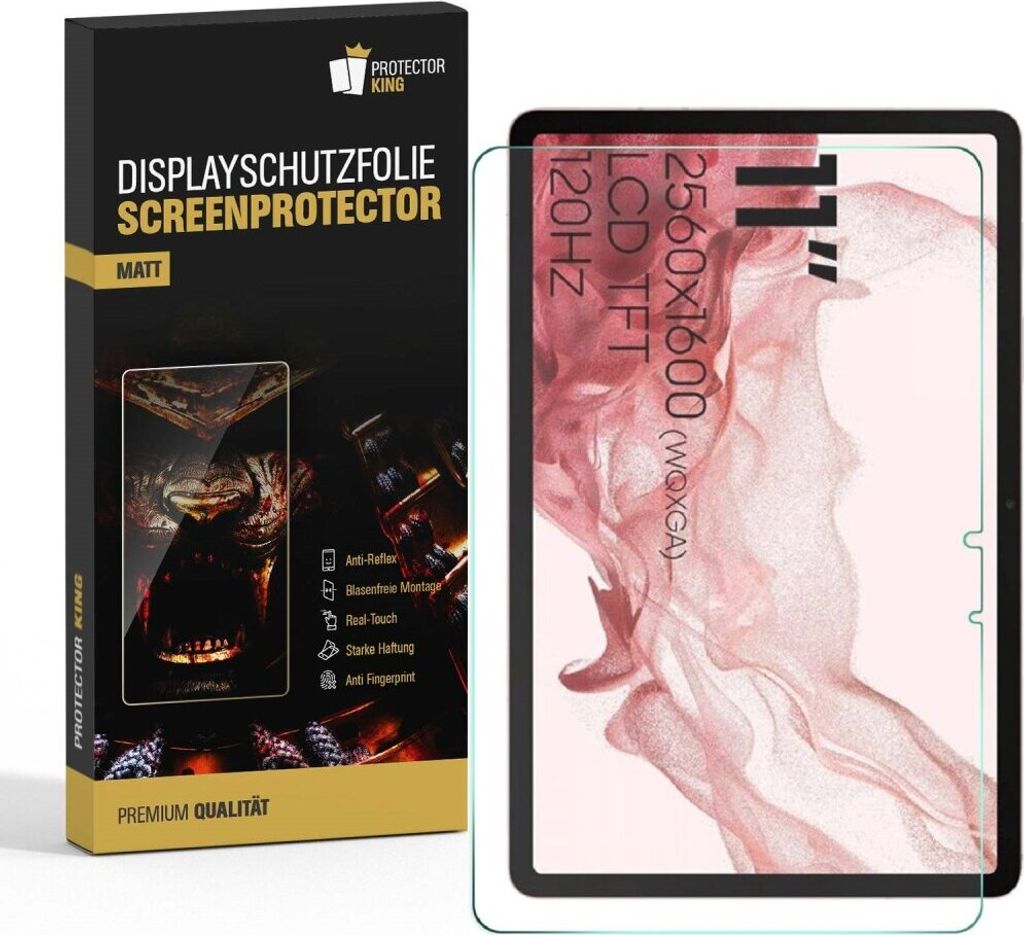2x Displayschutzfolie für SamsungGalaxy Tab S8 ANTI-REFLEX Schutzfolie MATT ENTSPIEGELT
