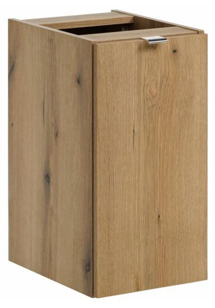 Badezimmer-Aufbewahrungsschrank VANO – 1 Tür – Farbe Eiche – B30 × T57 × H39 cm – Zum Aufhängen