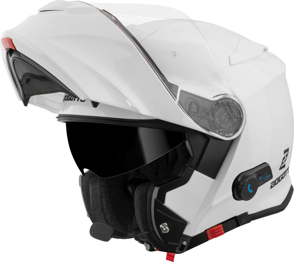 Bogotto H271 BT Bluetooth Klapphelm, weiß, XS
