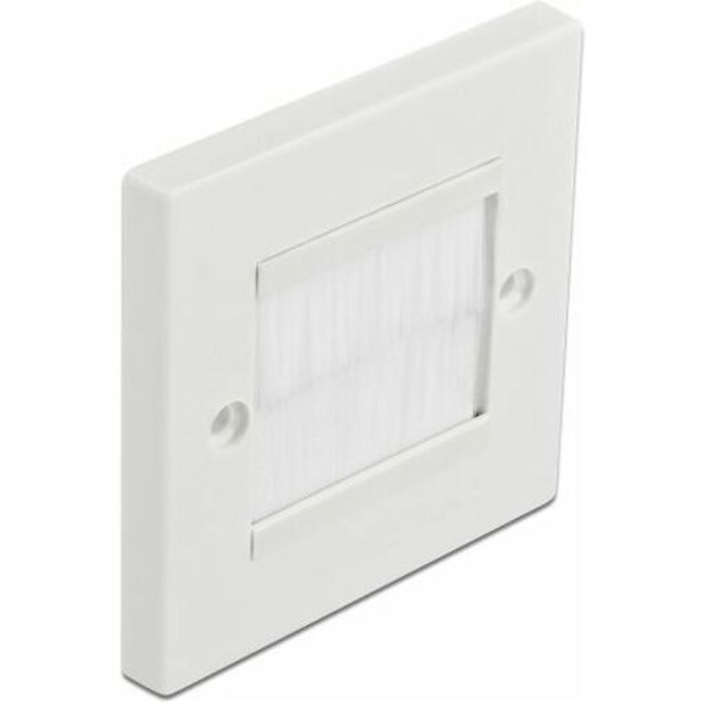 Delock Cable Management Cover 86 x 86 mm with white Brush Strips