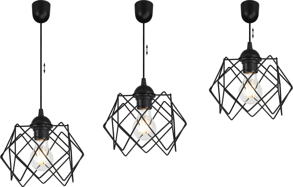 Lampadario Luxury Stella Campana Vetro Nero E27 | Eleganza Esclusiva - 8
