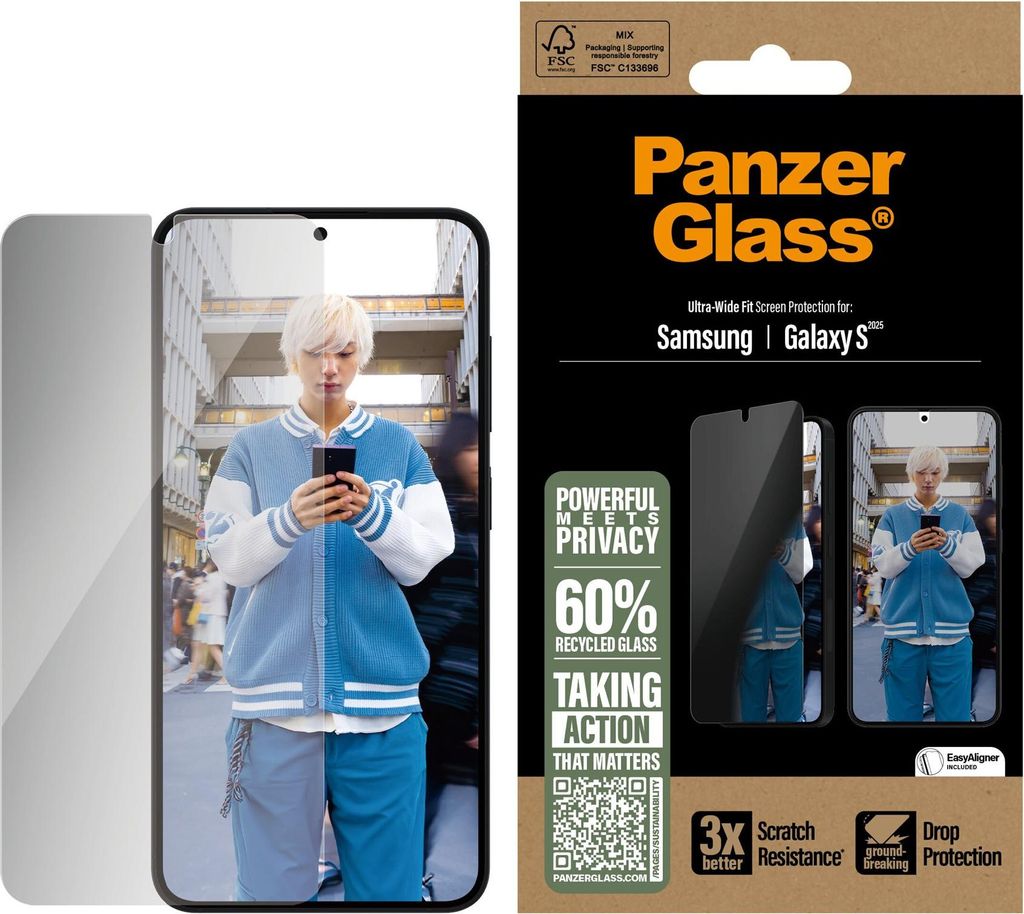 Panzerglass Adaptation ultra large pour Samsung Galaxy S25 Image du produit 