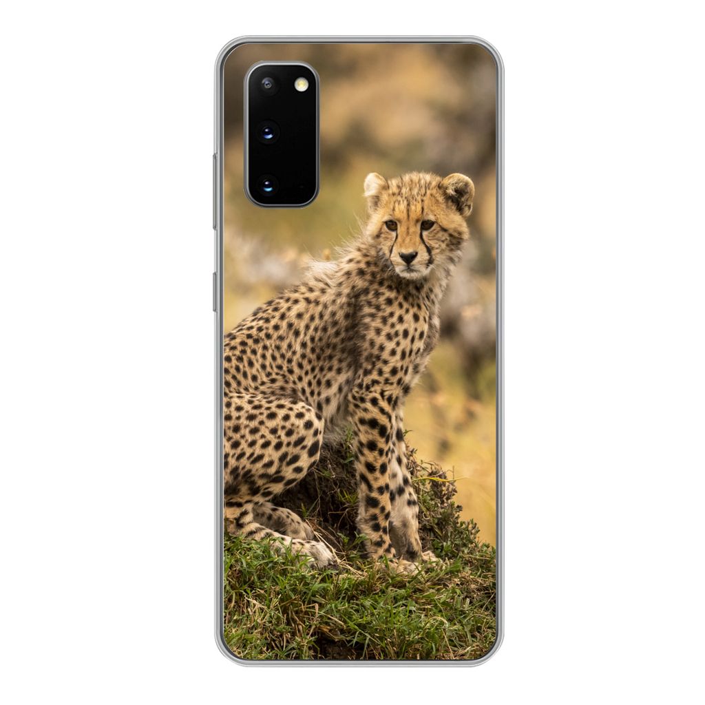 MuchoWow Handyhülle Schutzhülle Hülle für Samsung Galaxy S20 Leopard - Wald - Tier Silikon Softcase Handy Hülle - Bild