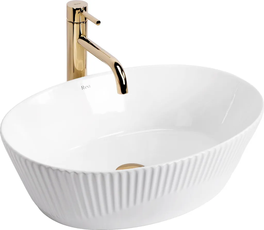 Lavandino Appoggio Rea Astoria Bianco Lucido | Arredo Bagno Luxury