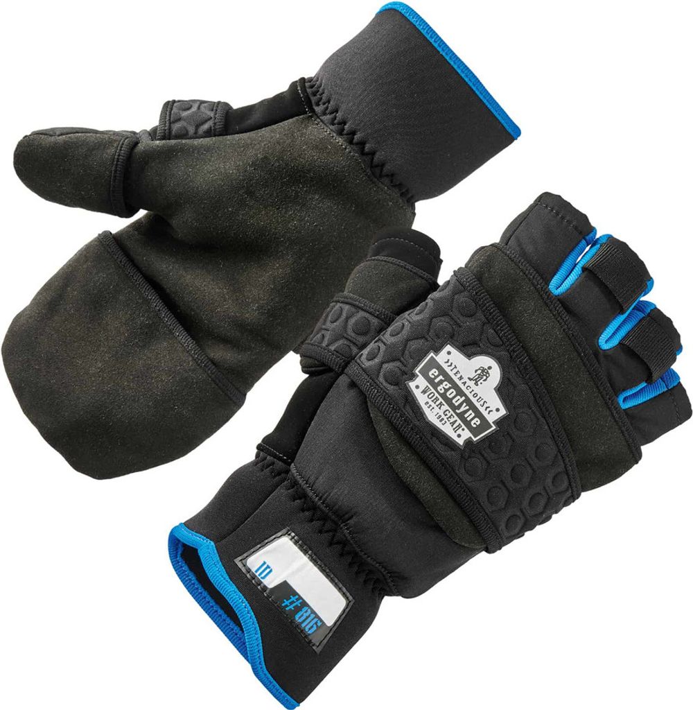 Ergodyne Thermo-Handschuh Proflex 816, 2in1 Fäustling & Halbfinger, Größe L (9) 17344