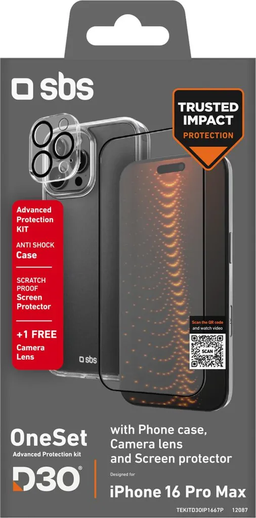 Set SBS iPhone 16 Pro Max D3O: Eleganza e Protezione Invisibile - 2