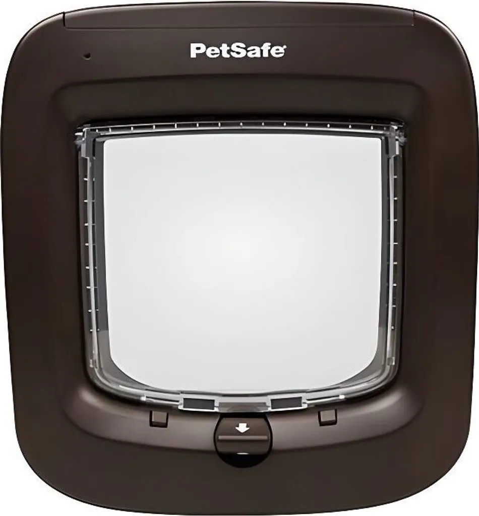 Chatière à Puce PetSafe Marron pour Liberté Totale du Chat sans Intrus